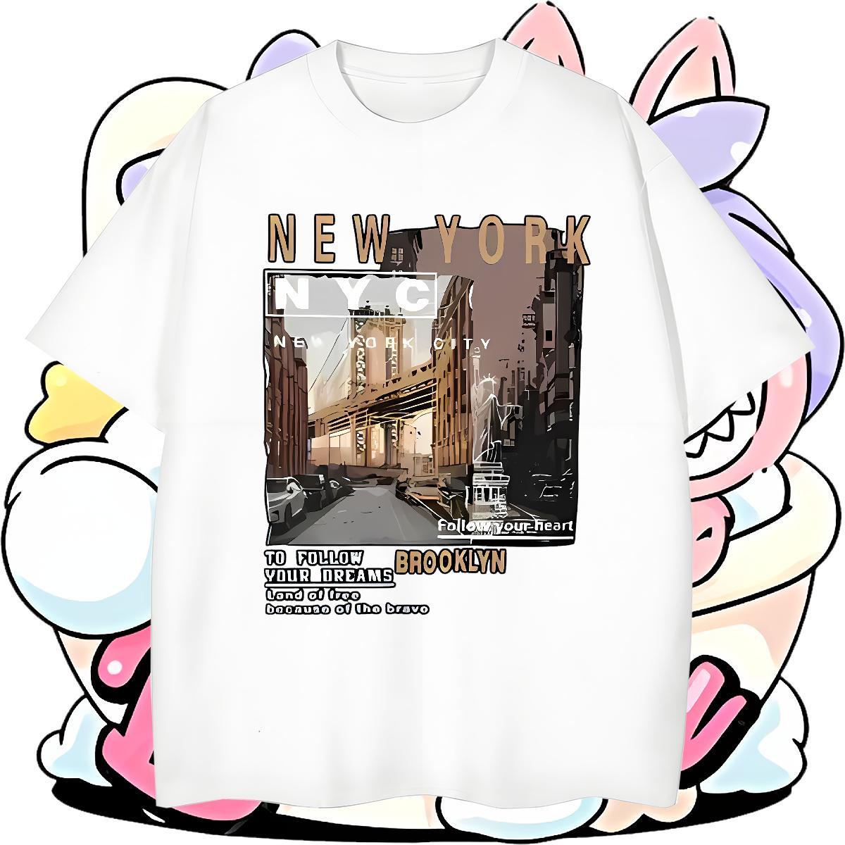 Classic Tshirt for Man Woman Casual 100% Cotton 230g Oversized 3XL 4XL O-Neck Short Sleeve New York T Shirts Men New Designer Tee Shirt