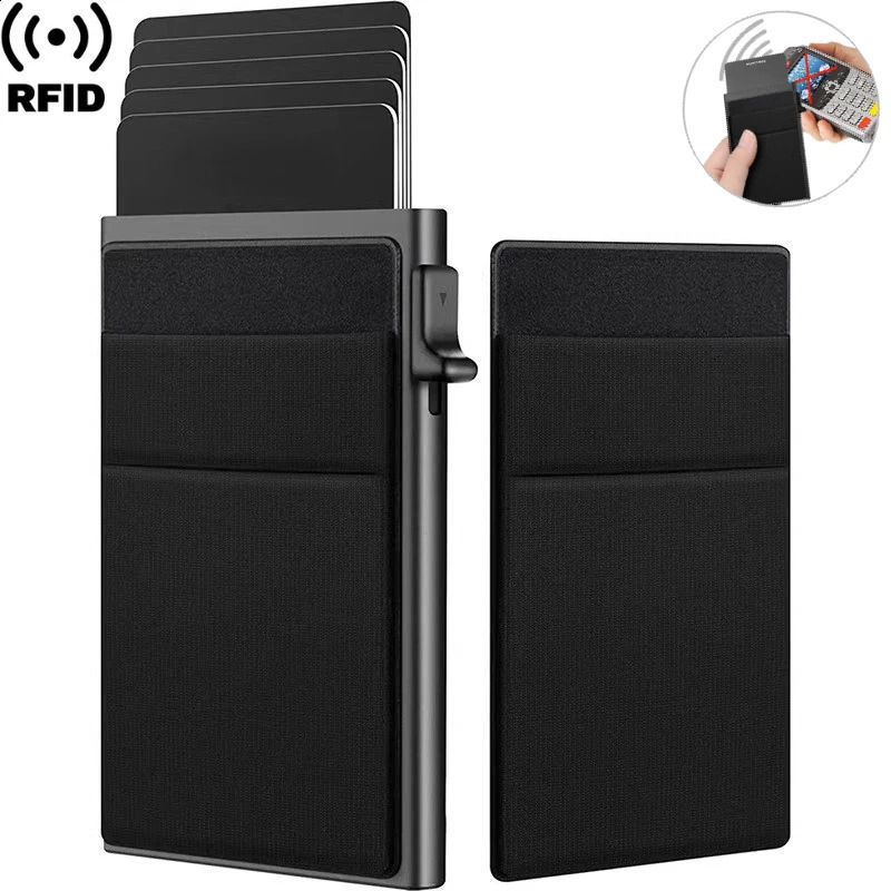 Wallet RFID Mini for Cards - Ultra-Thin Aluminum Credit Card Holder 4 UltraThin