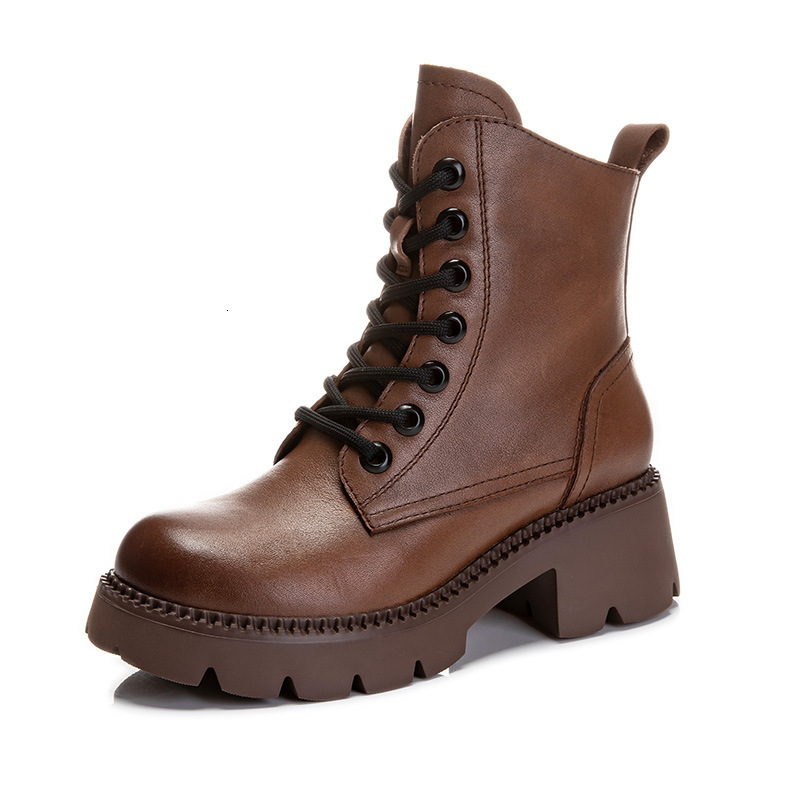 Ddmysports Foam Genuine Leather Short Autumn Winter New Women S Thick Soled Height Increasing Martin For In And Thin Boots OUTDOOR