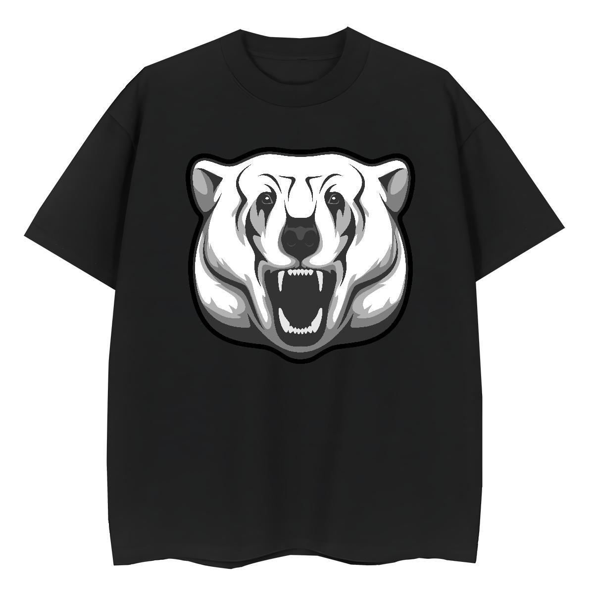2024 New Tshirt for Man Woman bear Hip Hop Street 100% Cotton 230g Tees Shirts O-Neck Short Sleeve Loose T shirt Customized Print