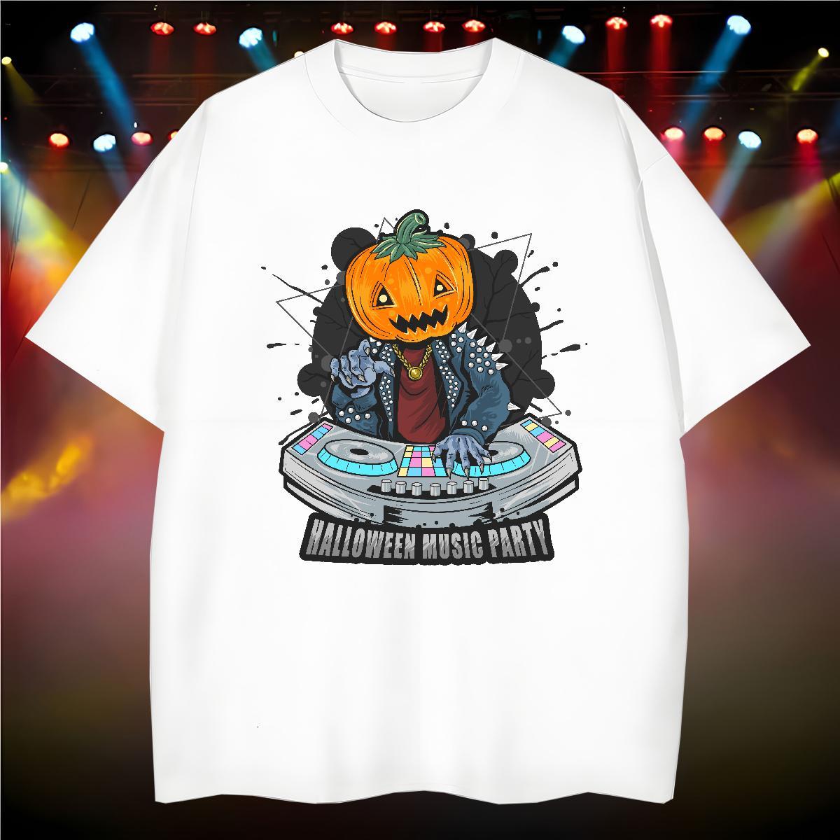 TOP Quality T Shirt For Man halloween Short Sleeve O-Neck Hip Hop Anime 230g Pure Cotton Men Clothes T-Shirt Designer Tshirts