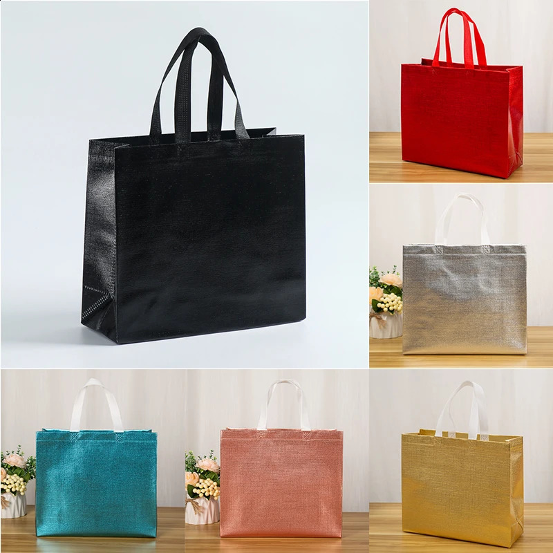 Shiny Laser Foldable Shopping Bag EcoFriendly Tote Bags Folding Pouch Portable Shopper Largecapacity Travel Grocery y250121