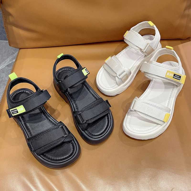 2024 new womens casual sports sandals flat Joker comfortable soft-soled sandals with simple women sandals. CL240806