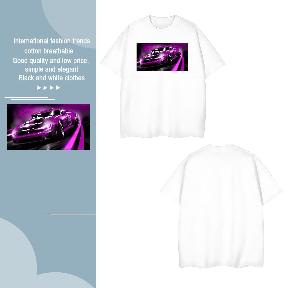 Comfortable car 230g Cotton Tshirts Summer Casual Breathable Short Sleeve Mens T Shirts Stylist DIY Logo Oversized Tops Shirt