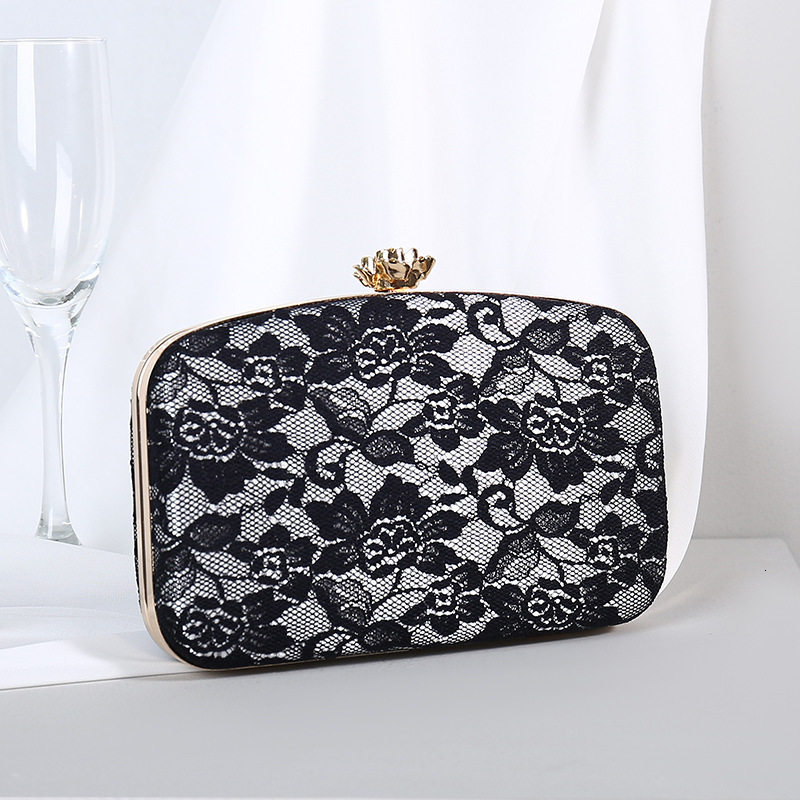2024 New Handheld Women's Banquet, Elegant Elegance, Water soluble Lace Banquet for Women, Small Square Bag