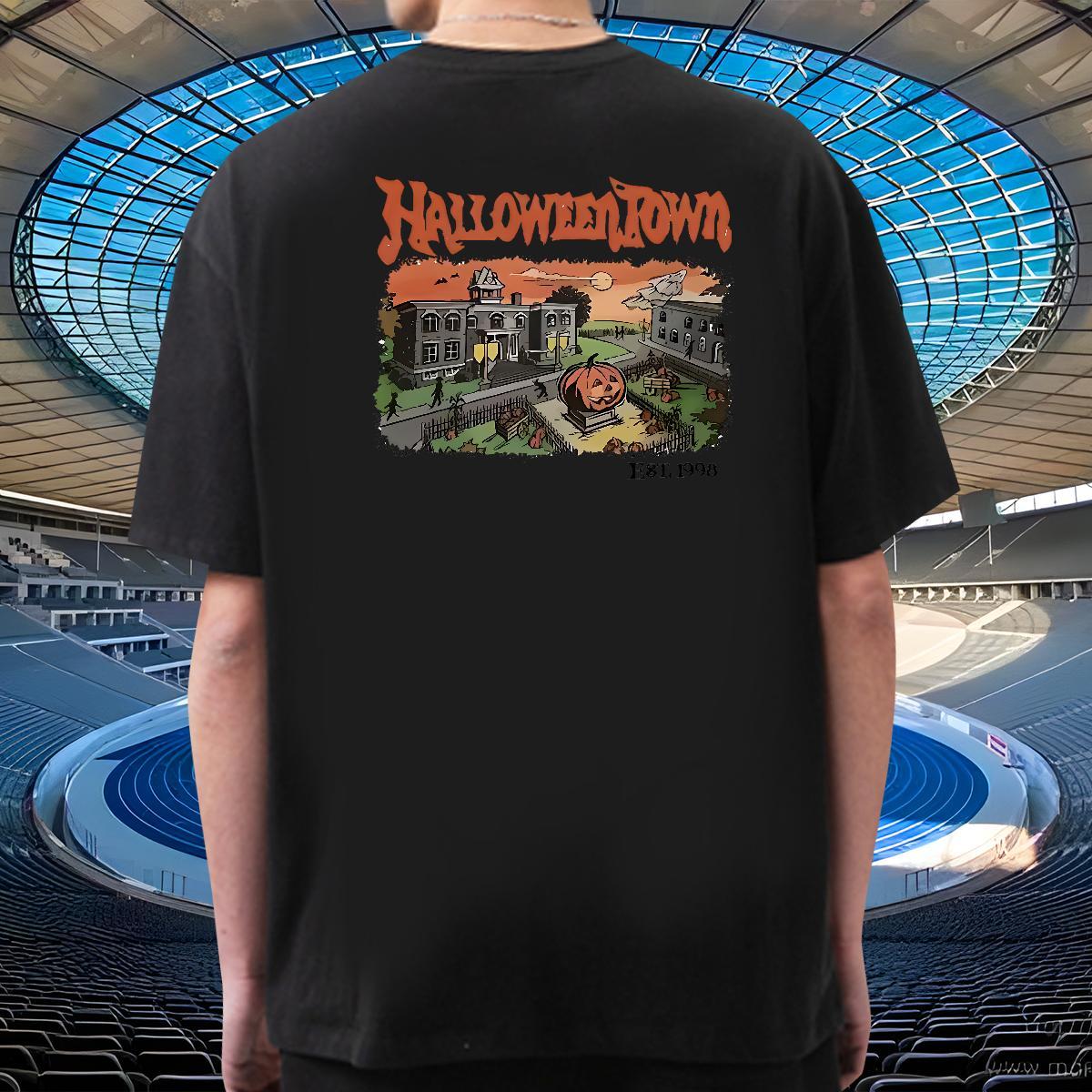 Unisex T shirt halloween Breathable Soft Daily Wear Floral Print 230g Cotton Men Tops Tees Designer Clothings