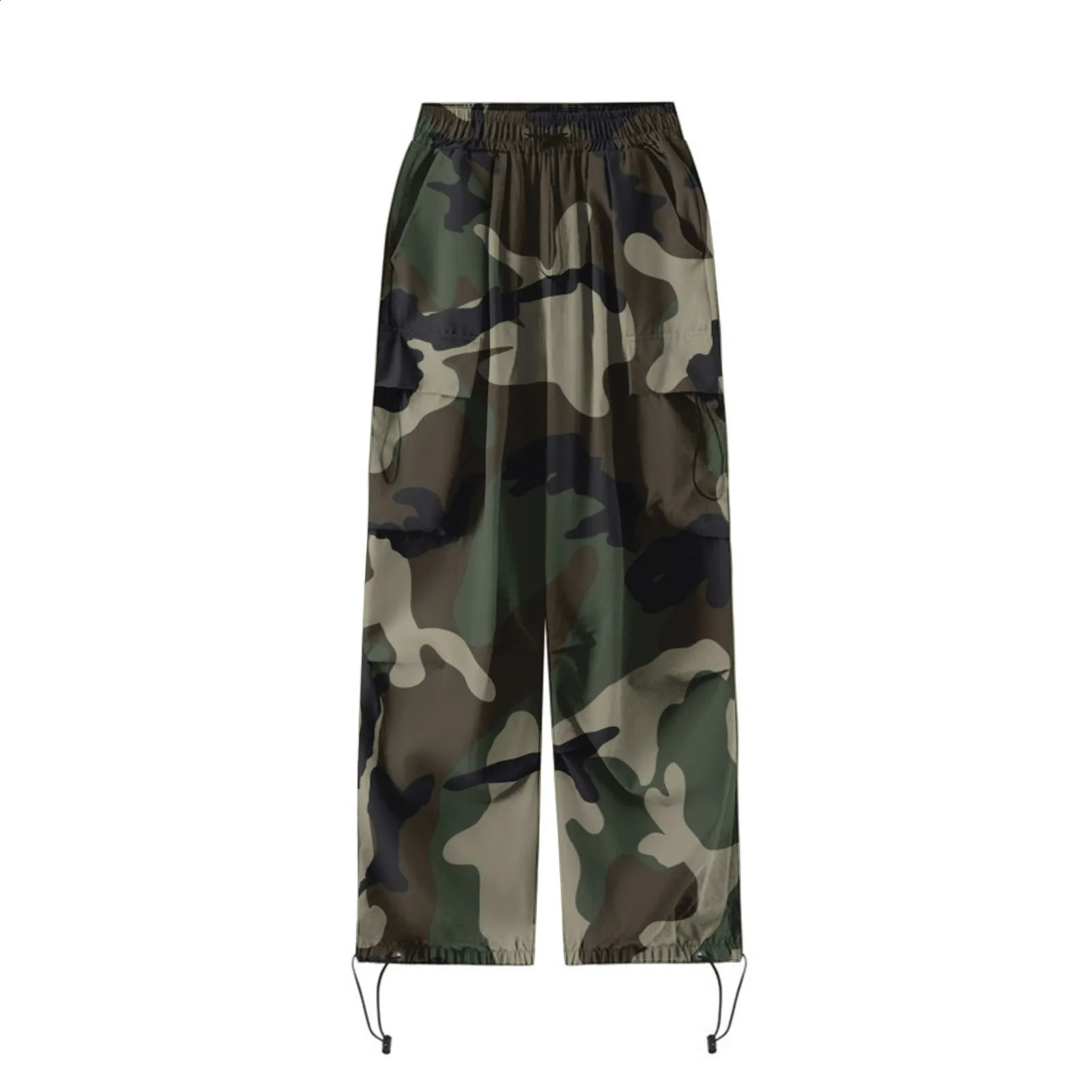 American Vintage Camouflage Cargo Pants Women Summer Streetwear Loose Straight Wide Leg Trousers Woman Z260314