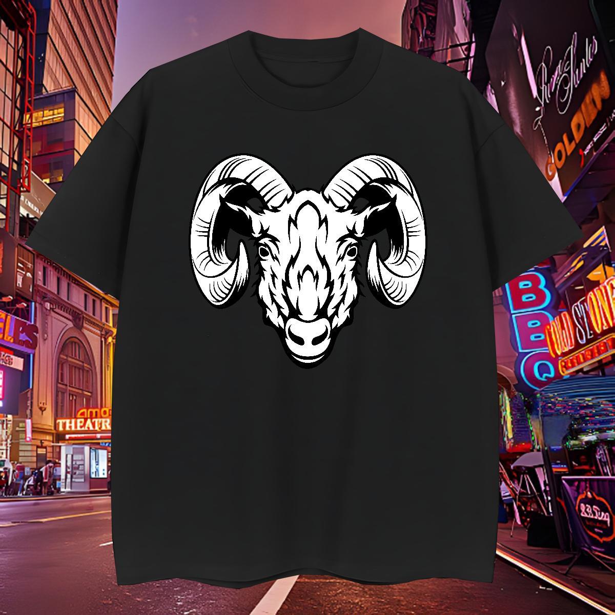 Loose Fit T Shirts Men sheep Short Sleeve Soft Anime Printing Street Custom Print Plus Size 100% Cotton 230g Men Tops Tees Brand Wear