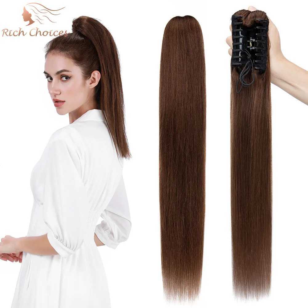 Rich choices claw clip on ponytail 100% human hair ponytail hair extension ponytail chin female hair extension W240817