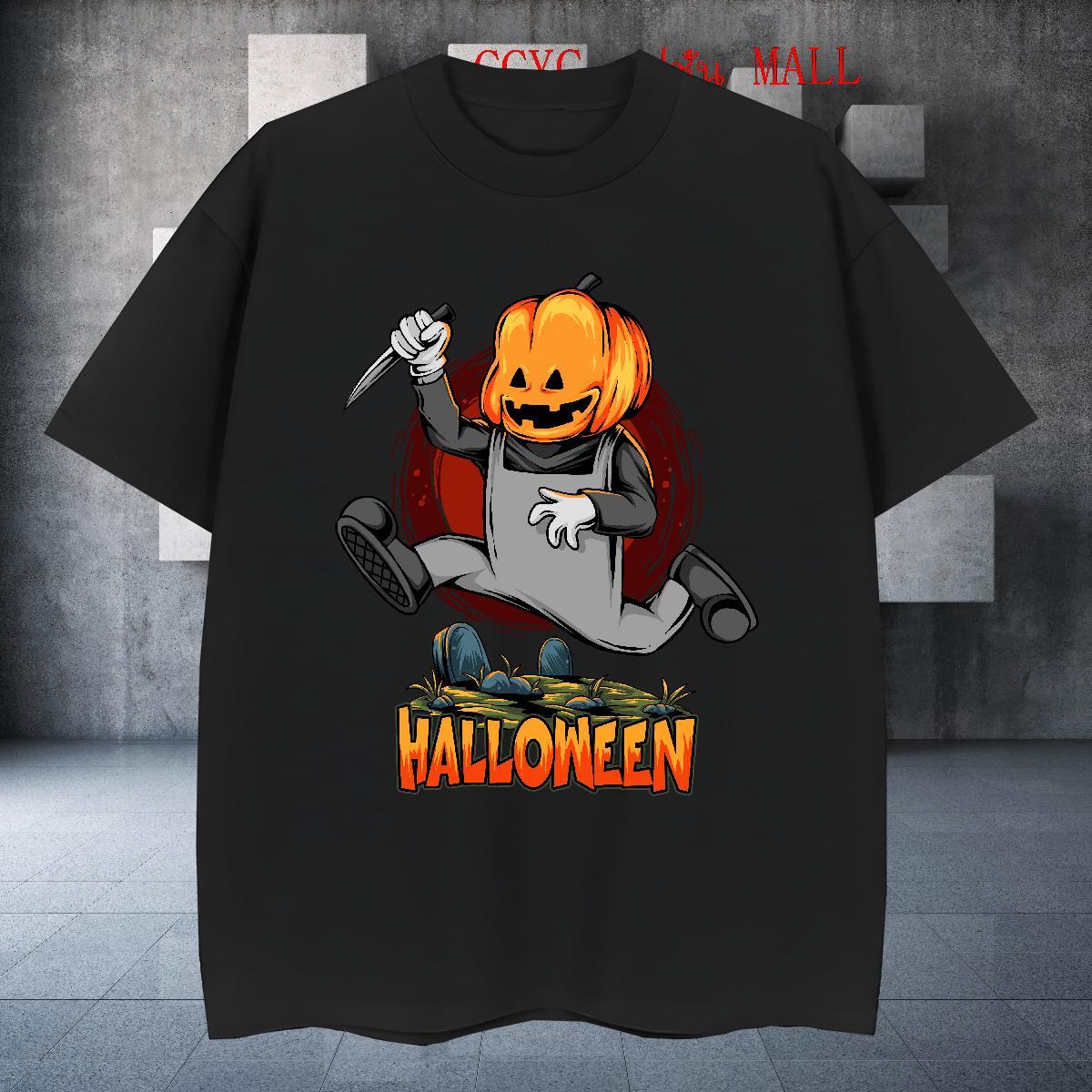 Cool Design T-Shirts halloween Breathable Crew Neck Street Casual DIY Printed 100% Cotton 230g Tshirts Designer Fashion Tees