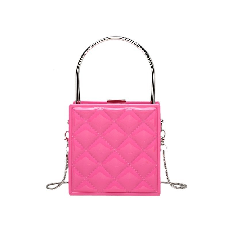 2024 New Women's Chain Mini Mouth Red Box Bag 23049