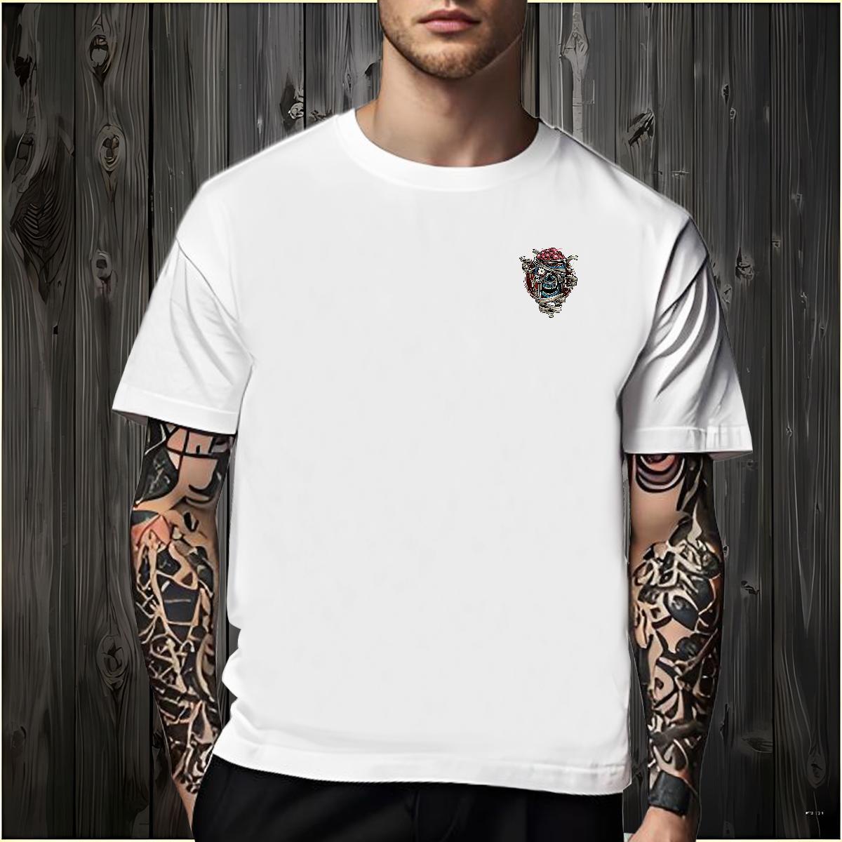 Fashion Designer Mens Tshirts monster Daily Wear 230g Cotton Tops Shirt Crew Neck Classic Men T Shirts White Plus Size