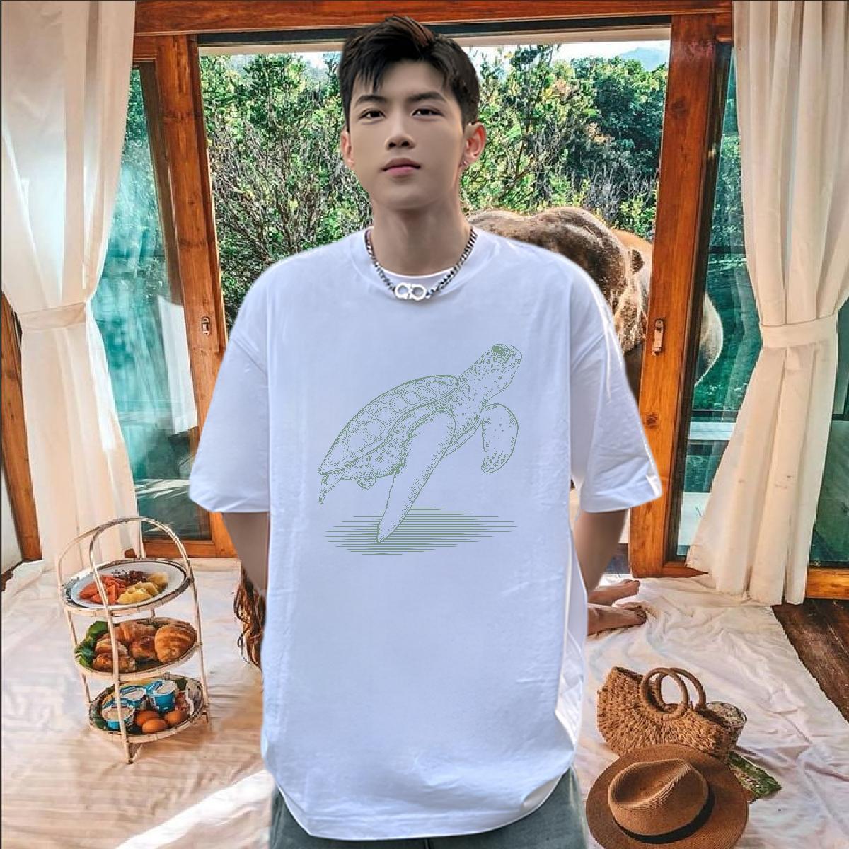 Factory Direct Tshirt for Man Woman tortoise Hip Hop Street 230g 100% Cotton Clothes O-Neck Short Sleeve High Quality Mens T Shirts Oversized 4XL