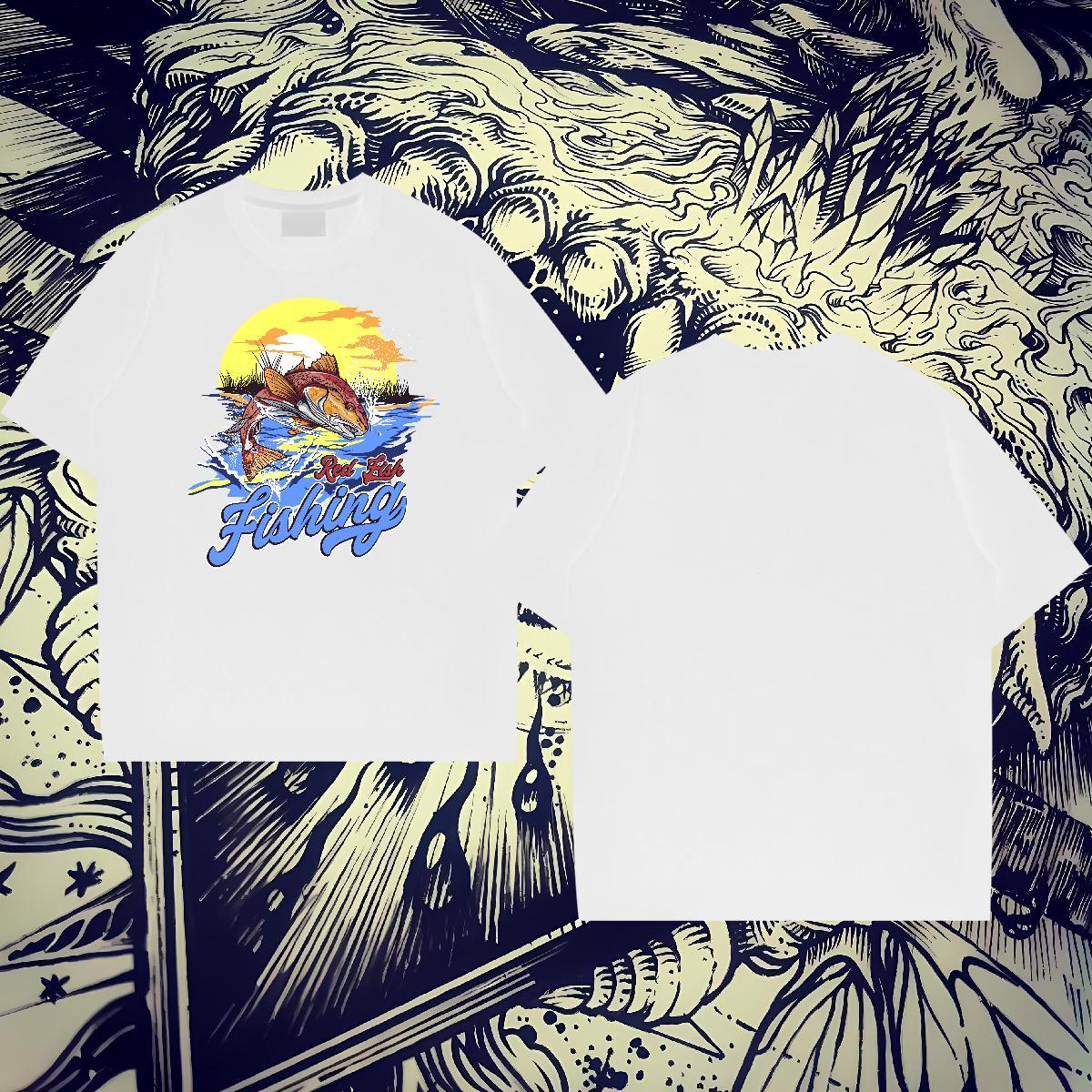 TOP Quality Couples T Shirts Street 230g Pure Cotton Plus Size Custom Breathable shark T-Shirts Factory Direct Tops Shirt