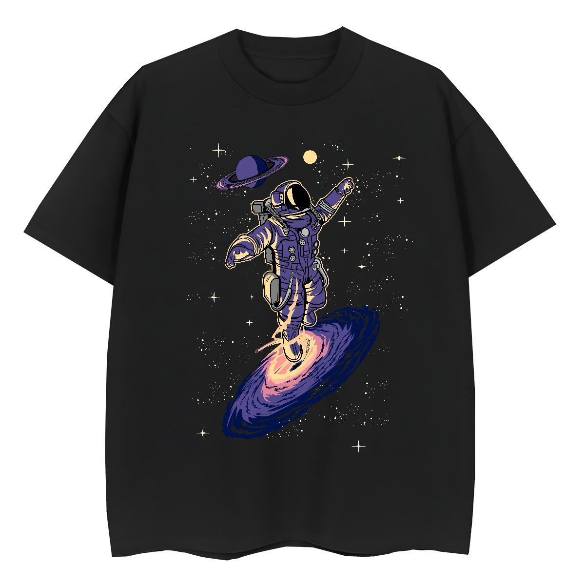 2024 DIY Women Tees Hip Hop Round Neck Short Sleeve Tops Designer Nice 230g Pure Cotton spaceman DIY Anime Woman T Shirts