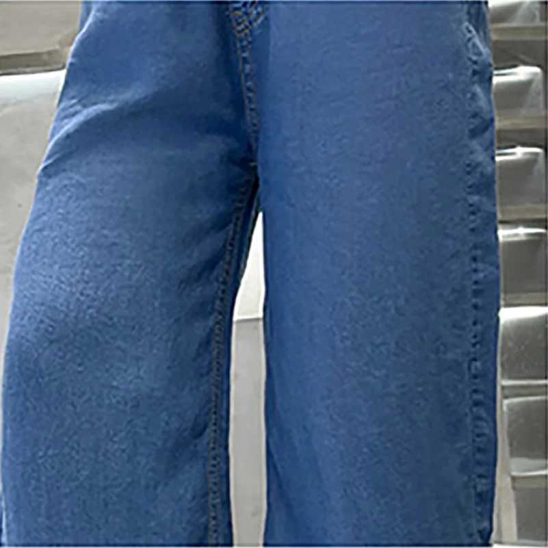 Summer Girls Versatile Fashion Solid Color Tencel Wide Leg Pants/Casual Jeans 5-10 Years OldW240819