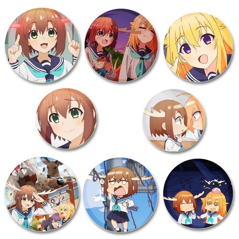 My deer friend Nokotan anime pin cute cartoon badge handmade tinplate brooch for backpacks clothing gifts accessories W240815