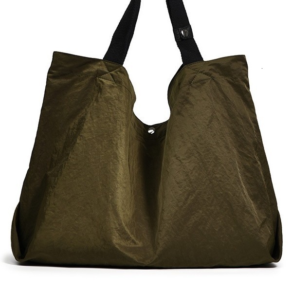 Ins Nylon Shopping Capacity Lightweight Foldable Handheld Large Women's Versatile Casual Single Shoulder Tote Bag