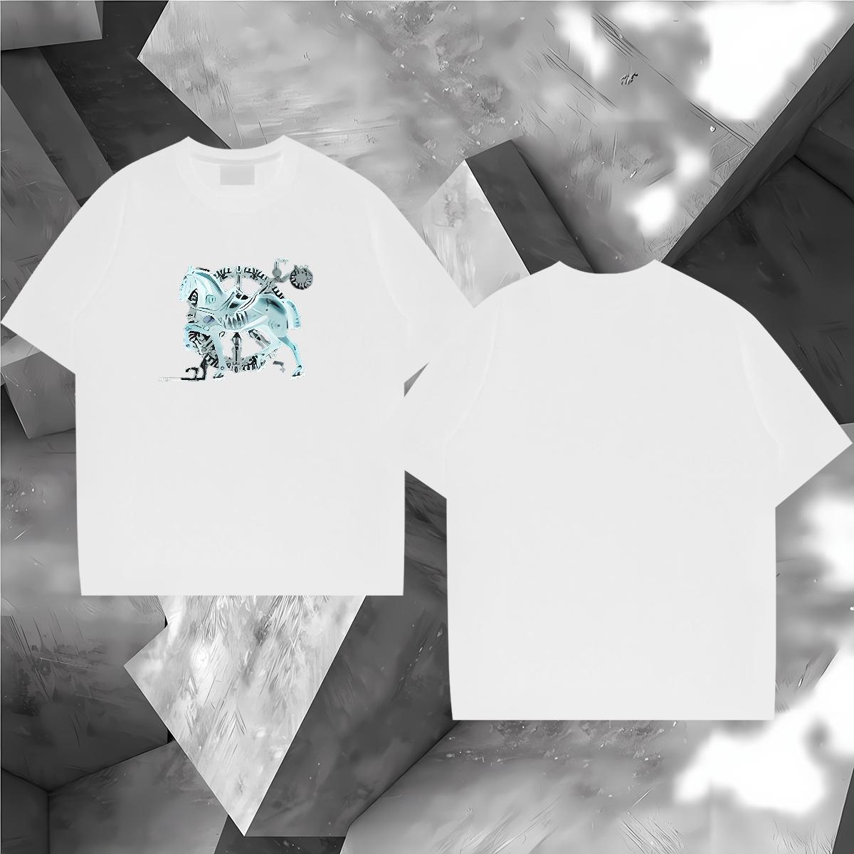 Custom Tshirt for Man Woman horse Home Outdoor 230g Pure Cotton Tees Shirts O Neck Short Sleeves Popular T Shirts Men Cartoon Print