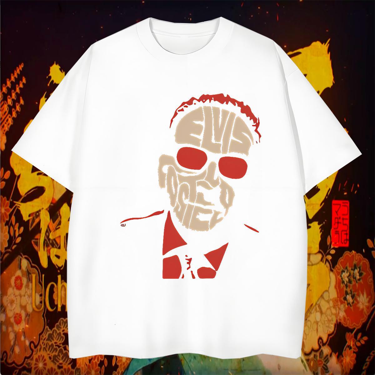 Men T Shirts 230g Cotton scary Outdoor Round Neck Short Sleeve Skull Couples T Shirts Casual New Soft Tops