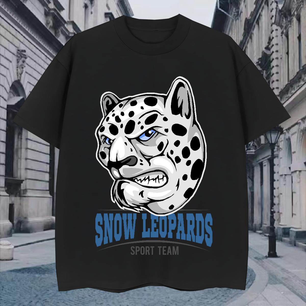 Man T Shirts 100% Cotton 230g leopard Casual Daily Wear O Neck Short Sleeves Plus Size Custom Mens Tshirts Stylist Designer Tees Shirts