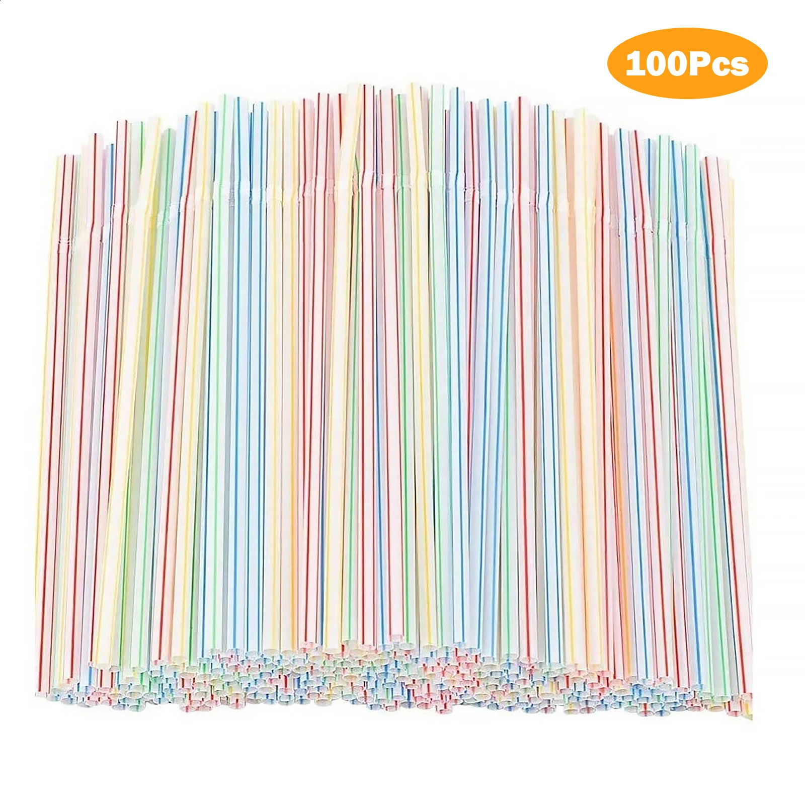 1001500 pieces of colored and black flexible plastic drinking ropes milk tea bars parties weddings kitchen drinks straw home accessories 240819