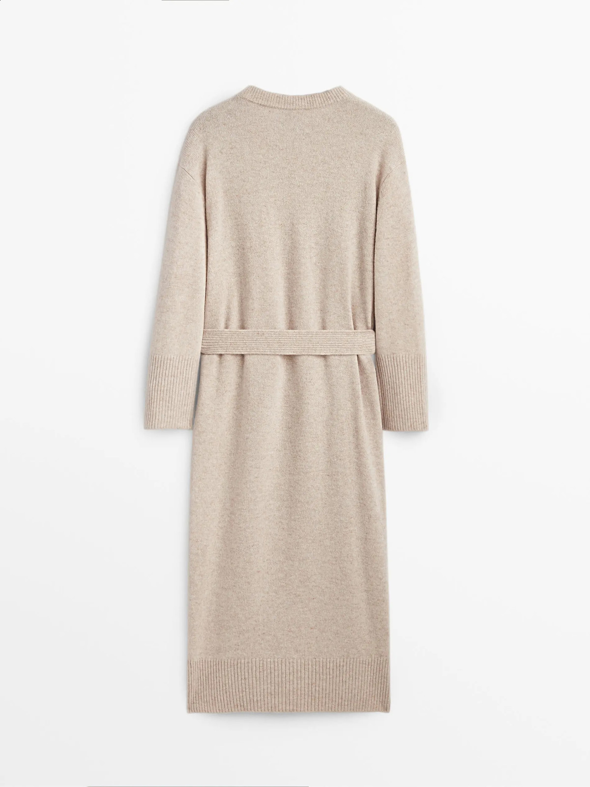 Ethereal MD Autumn Belt Decoration Womens Simple Knitted Dress 240819