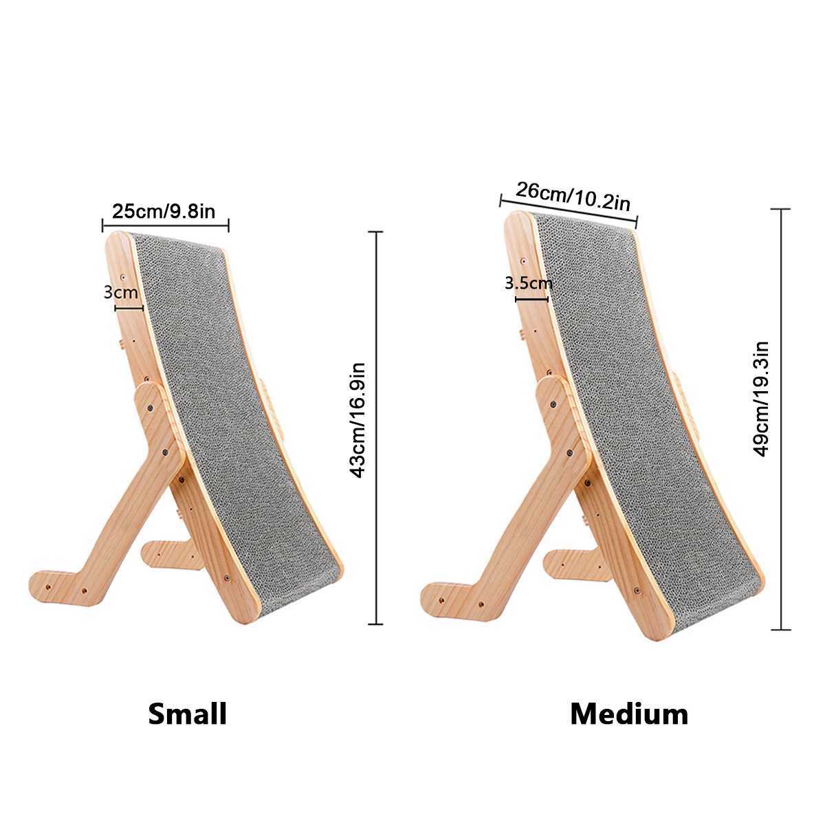 Wooden Cat Scratcher Scraper Detachable Lounge Bed 3 In 1 Scratching Post For Cats Training Grinding Claw Toys Cat Scratch BoardXJ240817