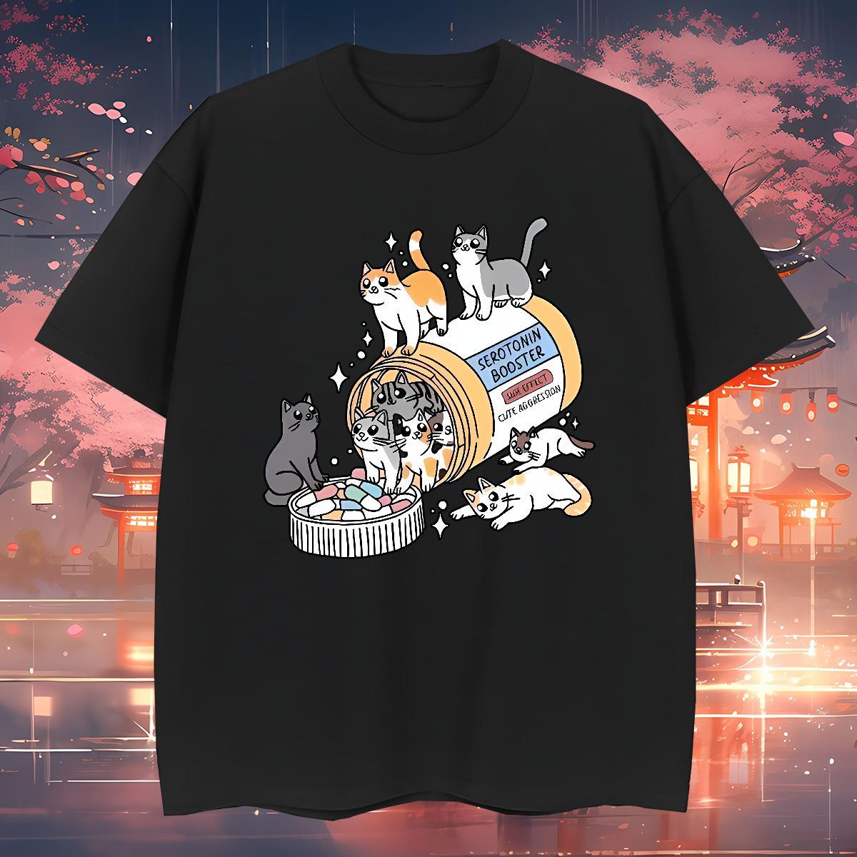 Designer T-Shirts cats Breathable Short Sleeve Hip Hop Street Custom Printed 230g 100% Cotton Men Tops Tees New Designer Tshirts