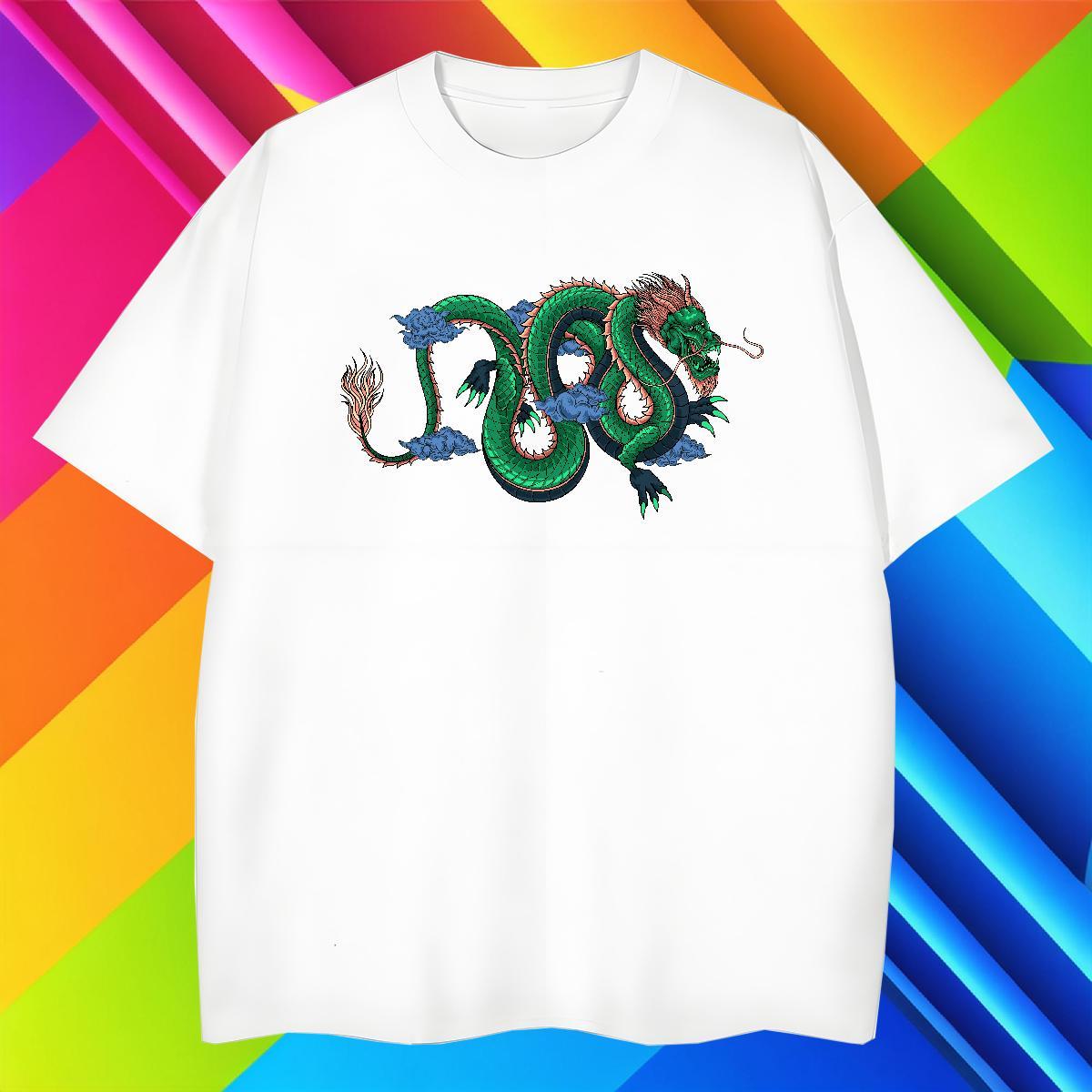 Popular dragon T Shirts Men Sports Casual Tshirts 230g Pure Cotton Fashion New Breathable Crew Neck Custom Print Plus Size Top Tees