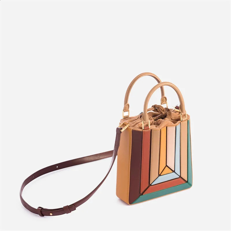 Vintage Pathwork Handbags and Purses for Women Shoulder Crossbody Bags 2023 Messenger Bag High Quality 240819