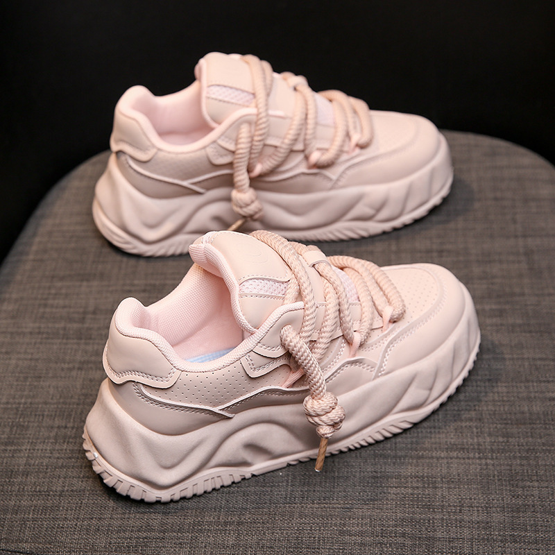 Ddmysports Autumn Winter New Instagram Korean Edition Little White Female Students Thick Sole Versatile Casual Sports Board Shoes Children J OUTDOOR