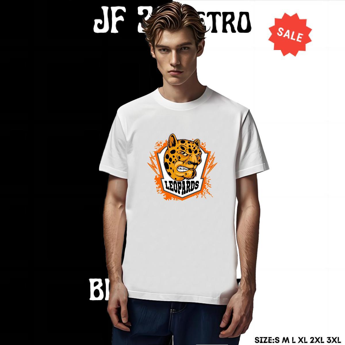 Free Shipping T Shirts Men leopard Breathable Daily Outfit Customized Print 230g Cotton Couples T Shirts 2024 Clothes