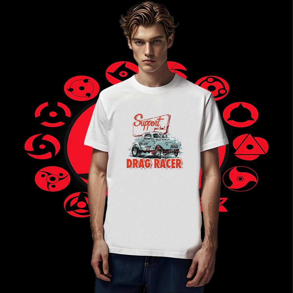 Soft Tshirt for Man Woman Anime Printing Street 100% Cotton 230g DIY Printed Crew Neck Breathable car Mens T Shirts 2024 Summer Tops Tees