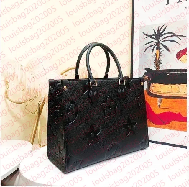 Designer Bag Onthe go Large Capacity Tote Bag Embossed GM MM Fashion Sac Femme Leather Woman Shoulder Bags Women Handbag Handle Female backpack ON THE GO