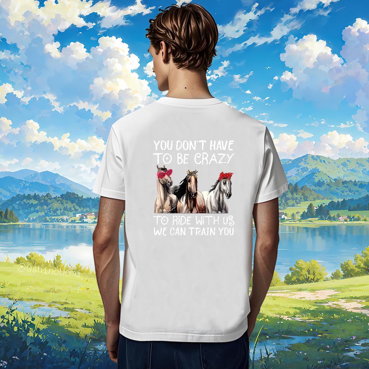 Mens T Shirts 100% Cotton 230g horse Beach Round Neck Short Sleeve White Plus Size Men Clothes T-Shirt Stylist Loose Fit Tops Tees