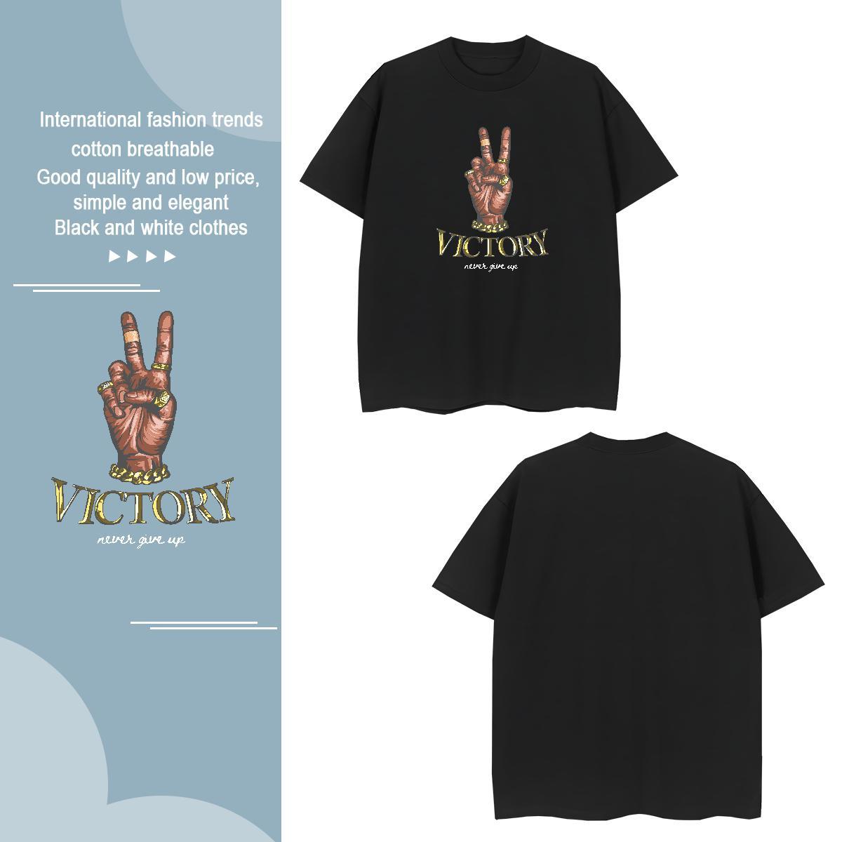 T Shirt For Man 100% Cotton 230g hand- Beach Crew Neck Customized Print Mens Tshirts Casual New Loose Fit Tees Shirts
