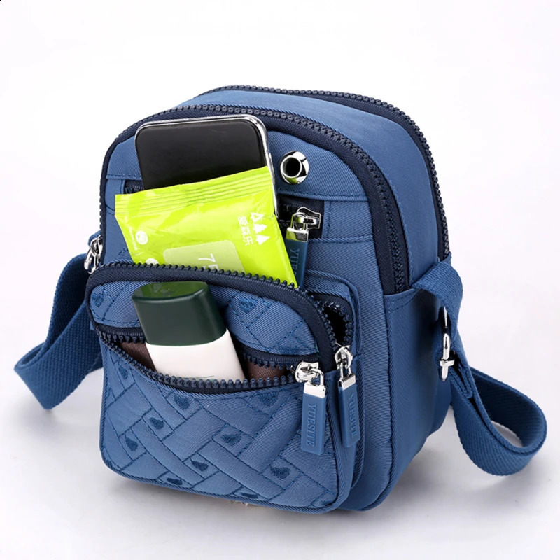 Womens waterproof shoulder bag with ten letter zipper mobile phone womens multifunctional handbag wrist bag wallet womens bag 240819