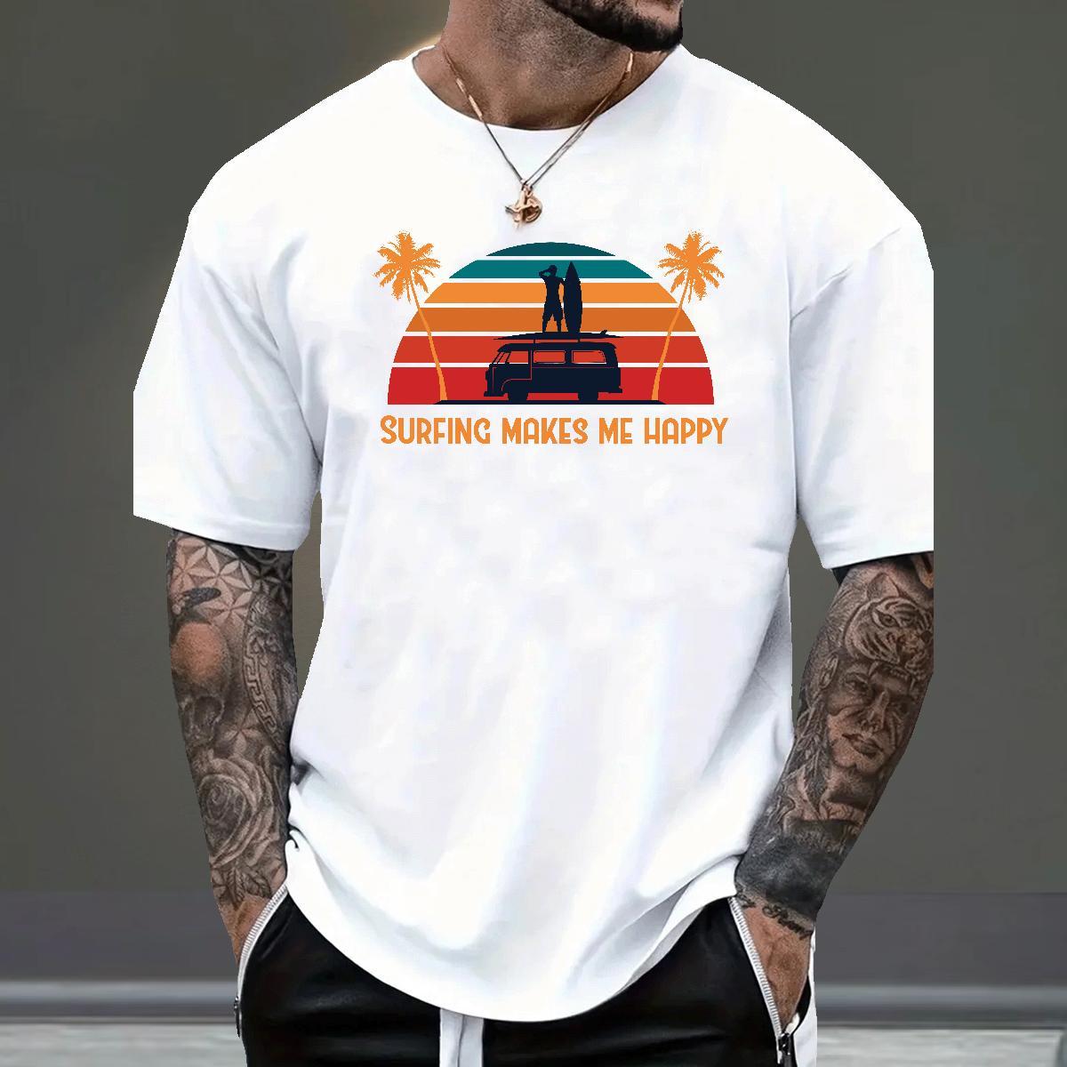 Loose Fit Men Tops Tees Daily Wear 230g Cotton Graphic Crew Neck Breathable tree Mens T Shirts New Designer Tee Shirt
