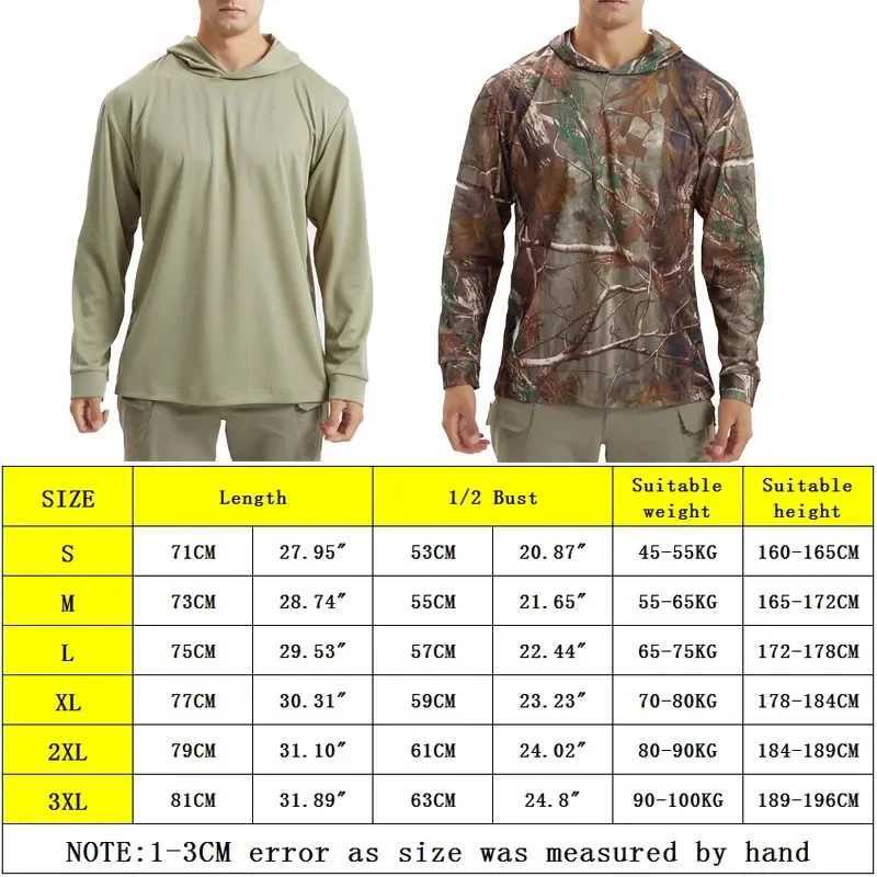 Camo Shirts Hunting Fishing Shirt Long-Sleeved Sunshade Shirt Top Elasticity Loose Outdoor Casual Jungle Camo T-Shirt NewXJ240819