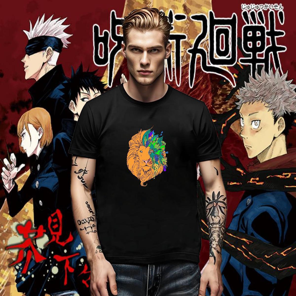 Fashion Designer Men Tshirts tiger Outdoor 230g 100% Cotton Tops Shirt Breathable Short Sleeve Classic T-Shirts Anime