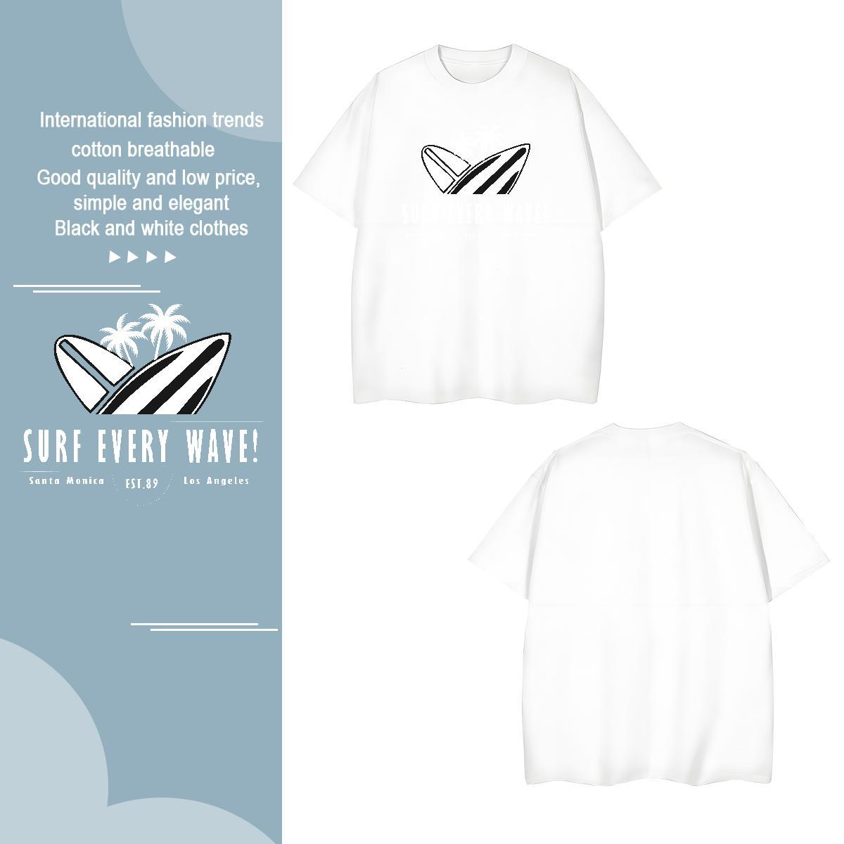 Popular skateboarding 230g 100% Cotton Couples T Shirts Beach Breathable Men T Shirts Customized Custom Printed Wear