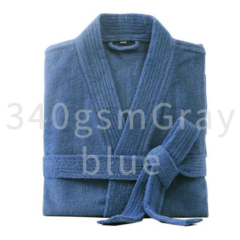 100% pure cotton mens yukata long and thick absorbent Terry bathrobe kimono mens towel pajamas womens dressW240719