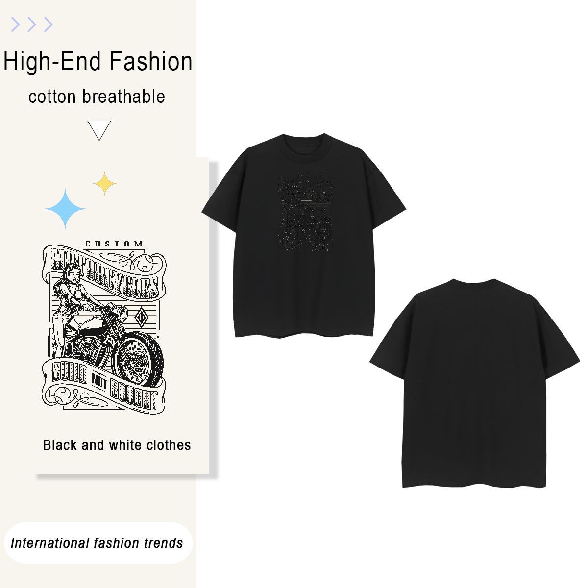 Cool car 230g Cotton Men Clothes T-Shirt Beach Breathable Short Sleeve T Shirt For Man Fashion New Custom Print Plus Size Tees