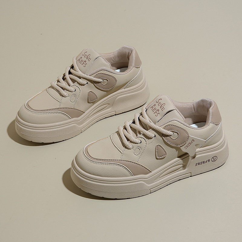 Ddmysports Autumn New Ins Korean Edition Fashion White For Female Students Thick Bottom Versatile Casual Sports Board Shoes K OUTDOOR