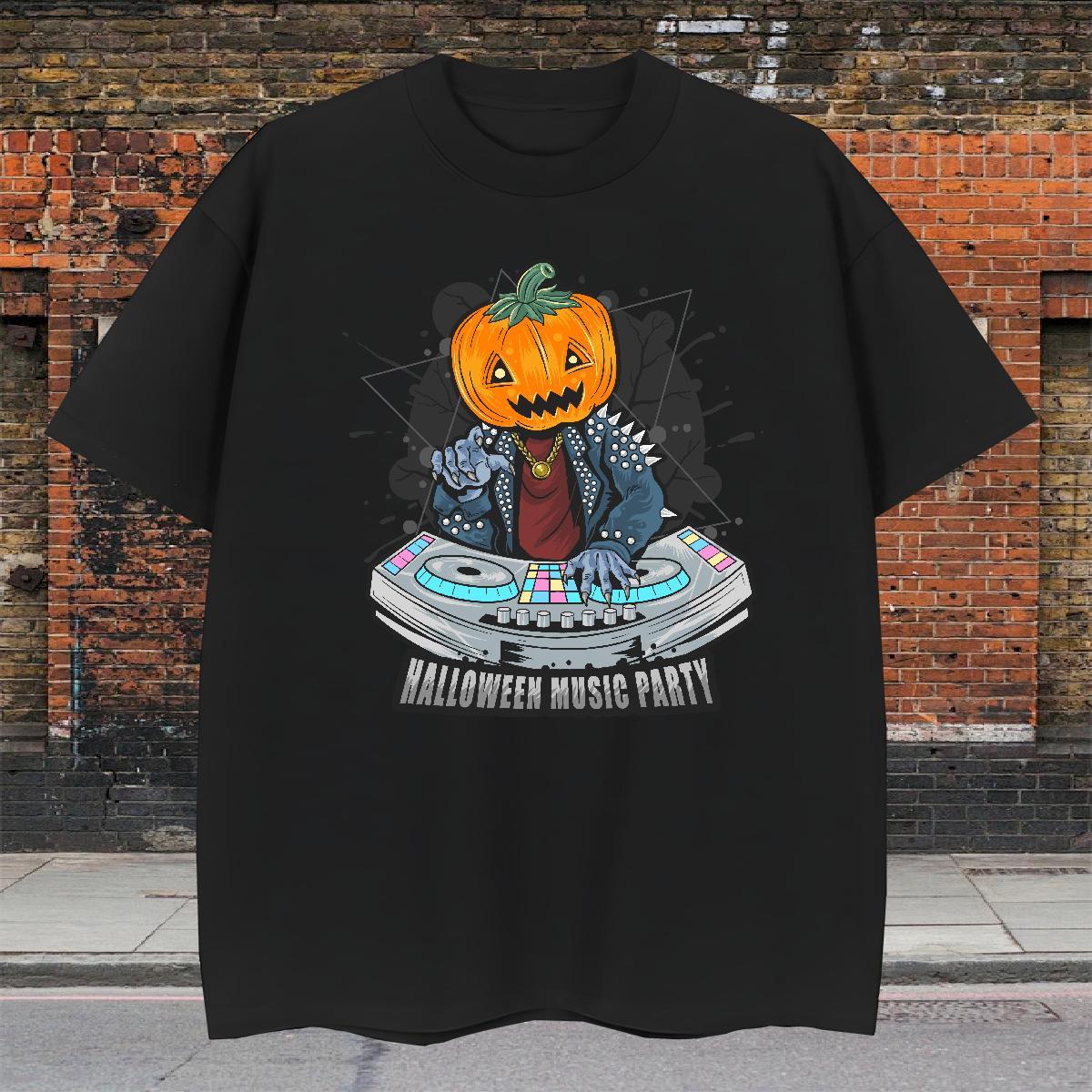 Fashion Men Tshirts halloween Outdoor 230g 100% Cotton Clothes Short Sleeve O-Neck Comfortable Man T Shirts DIY Printed