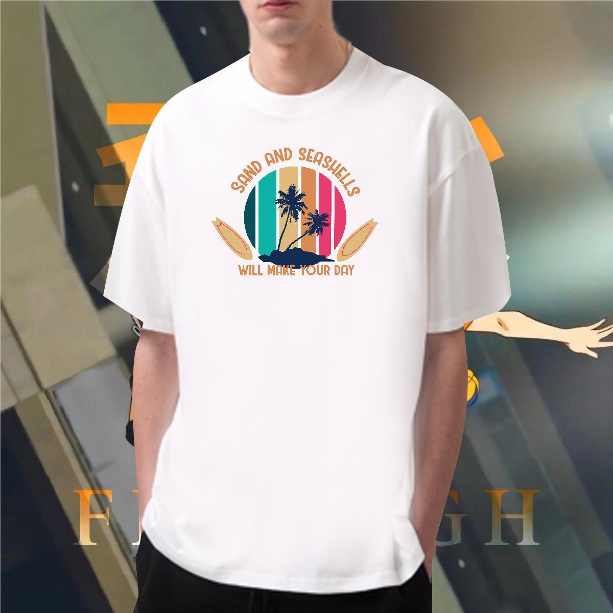 Comfortable skateboarding 100% Cotton 230g Men Tees Daily Outfit Breathable Soft T-Shirts New Arrival Black Oversized Tops