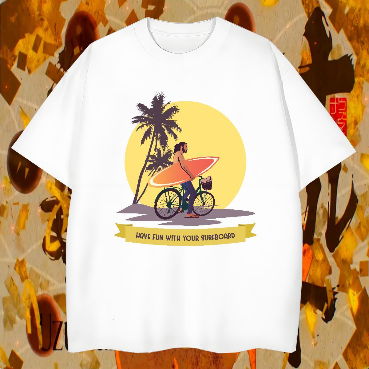 High Quality Men Tops Tees Outdoor 100% Cotton 230g Custom Printed Breathable beach Man T Shirts Fashion Designer Wear