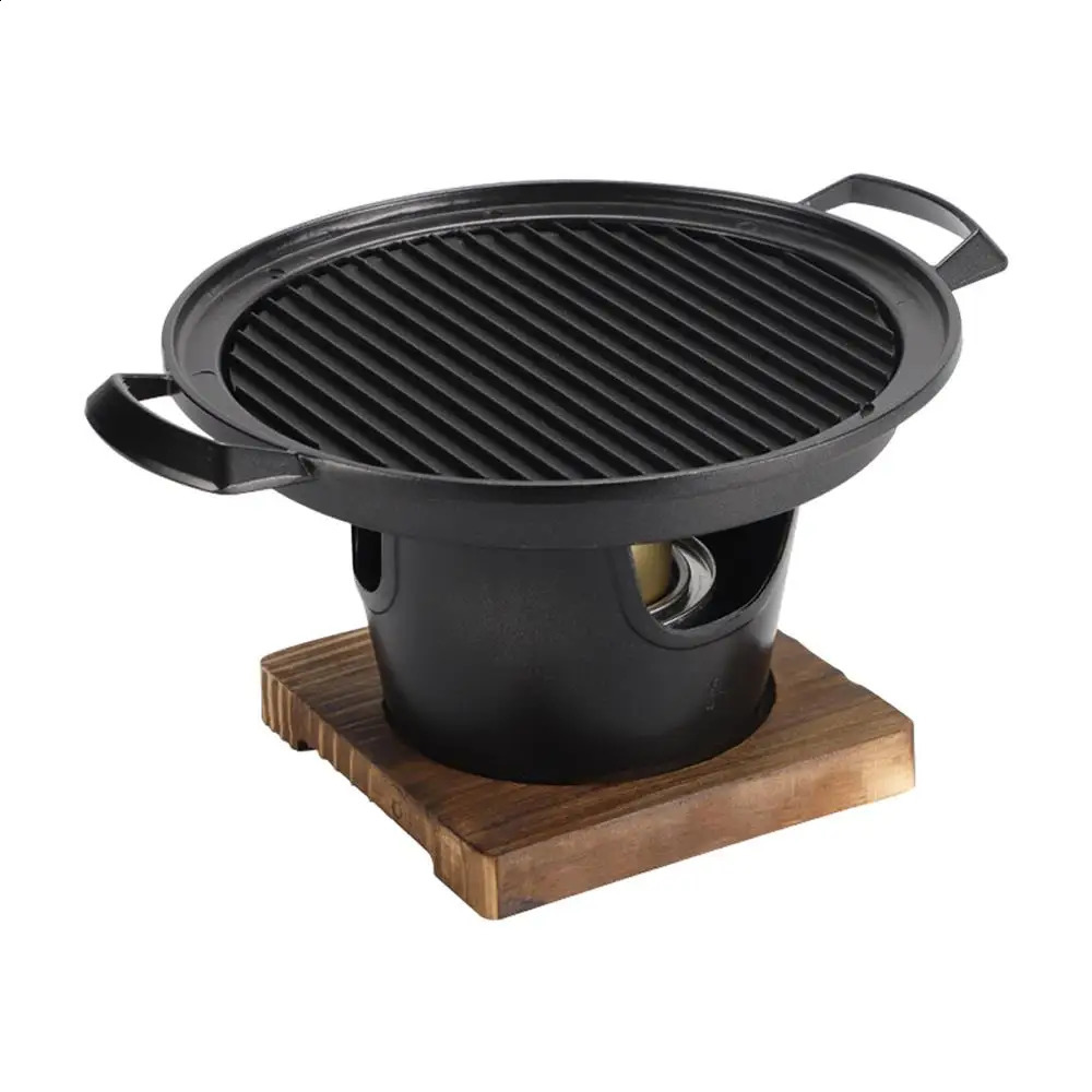 Mini Barbecue Oven Grill Home Outdoor Camping Alcohol Stove BBQ Japanese One Person Cooking Garden Party Roasting Meat Tool 240819
