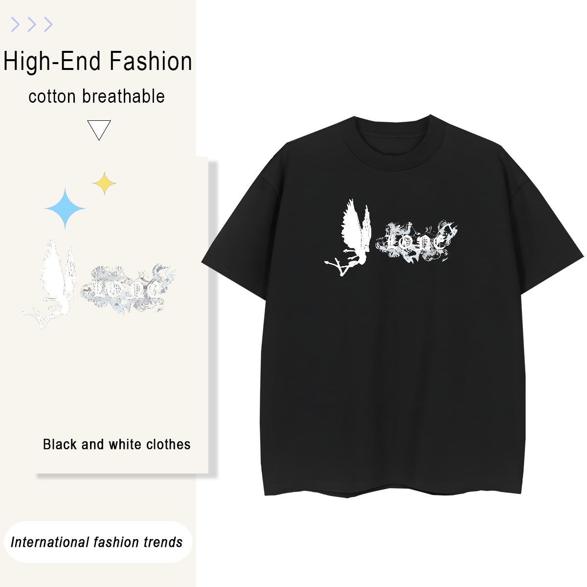 Fashion New Men Tees Butterfly Outdoor 100% Cotton 230g Clothings Crew Neck Breathable Wholesale Man T Shirts Graphic
